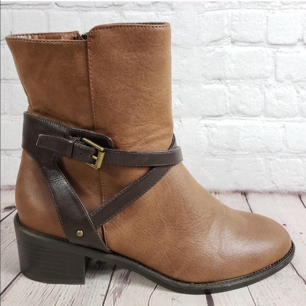 Chaps Brown Ankle Boots Size 7.5